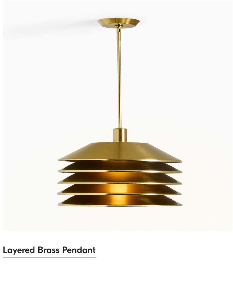 Layered Brass Pendant