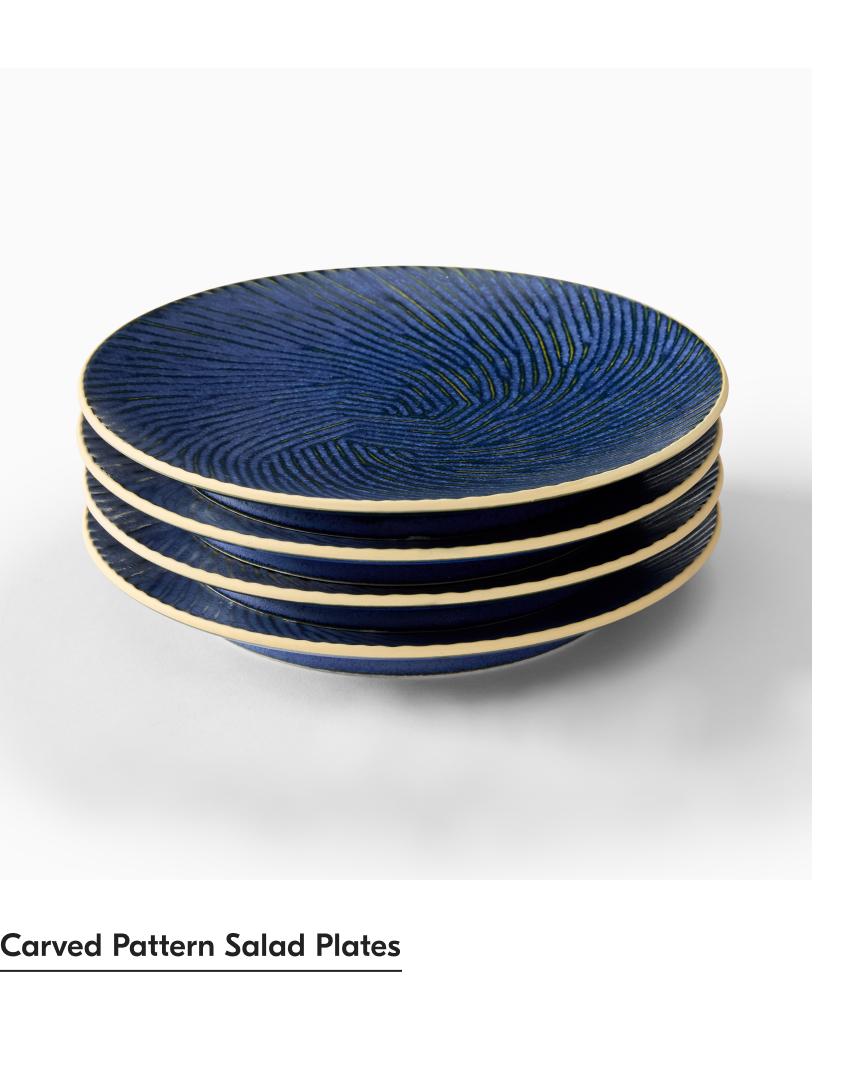 Carved Pattern Salad Plate