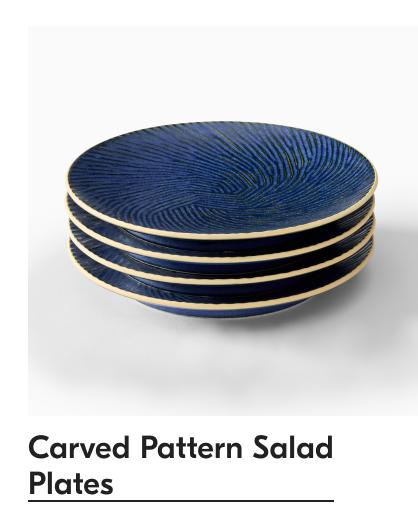 Carved Pattern Salad Plates