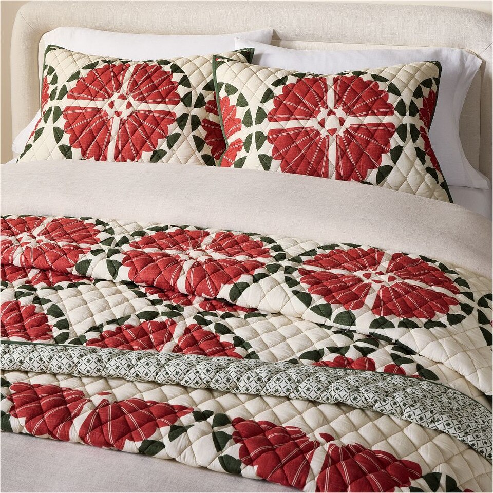 Andrew Ludick Folk Coverlet & Pillowcases