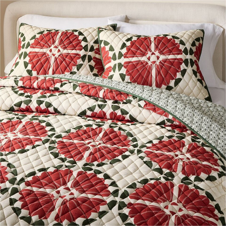 Andrew Ludick Folk Coverlet & Pillowcases