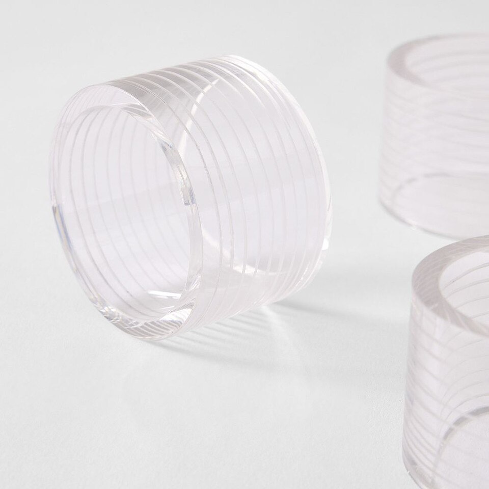 Billy Cotton Etched Glassware Napkin Rings