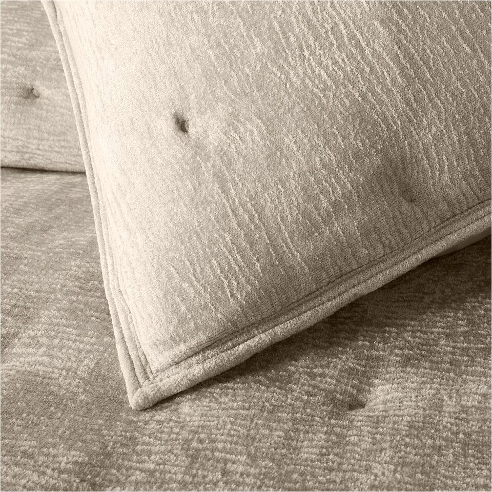 Striated Chenille Tack Stitch Coverlet & Pillowcases