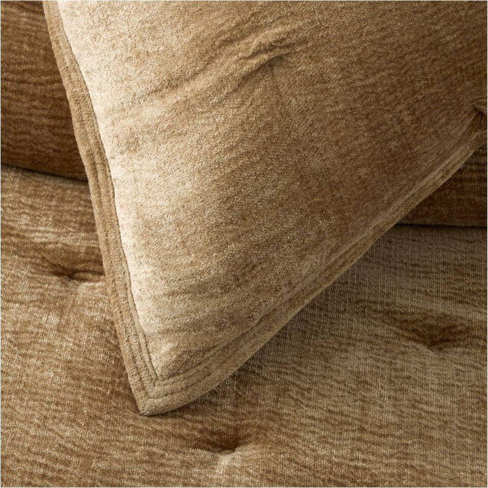 Striated Chenille Tack Stitch Coverlet & Pillowcases